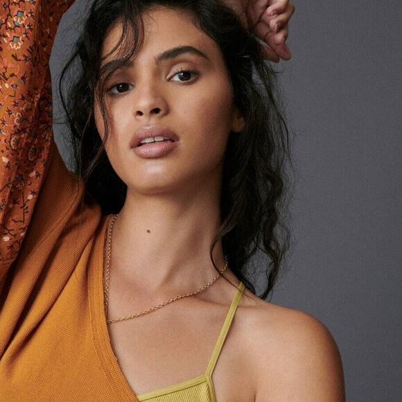 ANTHROPOLOGIE Annette Floral Print Sleeve Waffle Knit Top Size XS - Picture 2 of 12